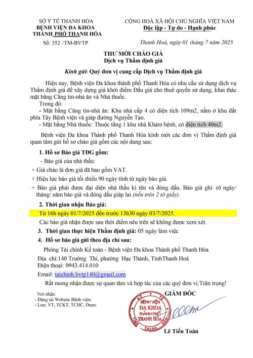 Thư mời chào giá Thẩm định giá Căng tin, nhà ăn + Nhà thuốc (1).jpg